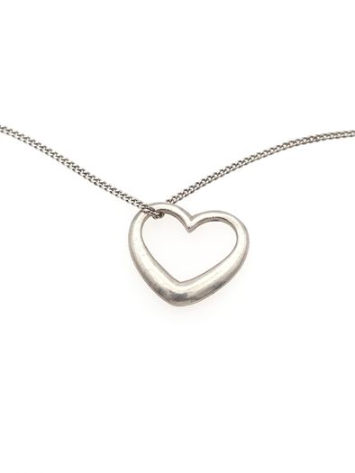 Vintage 925 Sterling Silver Dainty Heart Necklace