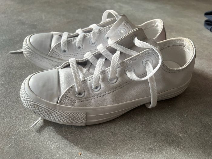 White leather converse
