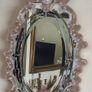Murano Glass Pink Flowers Large Venetian Triple Bevelled Wall Mirror Made in Italy Image 9