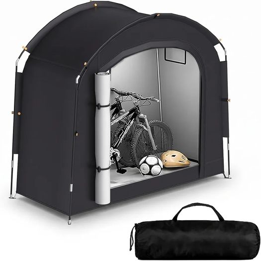 Bike Shed, Bike Storage Outdoor Waterproof Storage Tent, Portable Garden Garage Shelter for 2 Bicycles, Motorcycle, Tools, Toys & Lawn Mower
