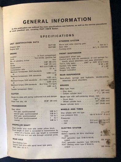 Fiat 1100r Manual
