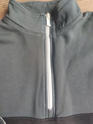 Reebok Classic Grey Half Zip Sweatshirt Big Back Logo Size M