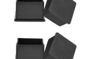 Brand New 2-inch Square Plastic Hole Plugs 4-Pack Tube Inserts - Black
