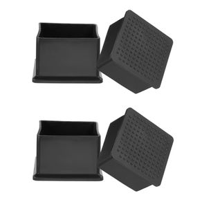 Brand New 2-inch Square Plastic Hole Plugs 4-Pack Tube Inserts - Black
