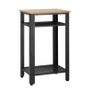 Industrial-Style Boxy Side Table 3 Layer 2 Shelves Storage Display w/ Metal Frame Stylish On-Trend Bedside End Table Nightstand, Accent Furniture Living Room Bedroom Lounge (FREE SHIPPING) Image 2