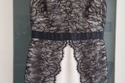 REISS ivory and black lace dress Sz 12