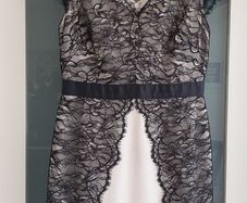 REISS ivory and black lace dress Sz 12