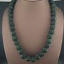 Antique African Melon Shape Green Glass Beads Necklace 20 inches Long Strands Image 7