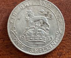 1915 Silver Shilling