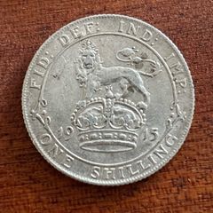1915 Silver Shilling