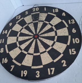 Vintage 70's reversible dart board and dart