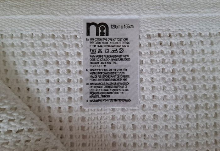 Large Cotton Cellular Baby Blankets