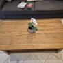 Solid Oak Coffee table with 2 drawers and storage shelf Image 2