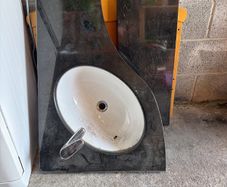black marble sink