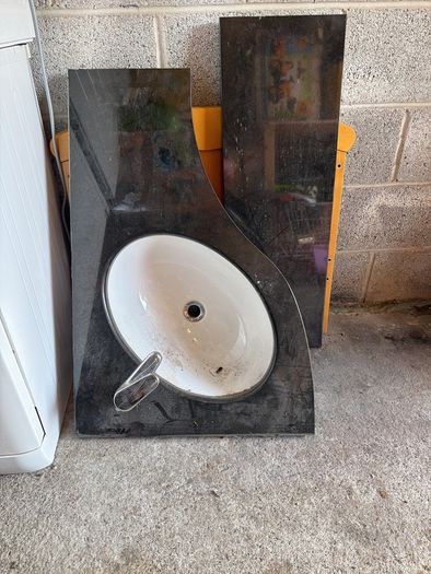 black marble sink