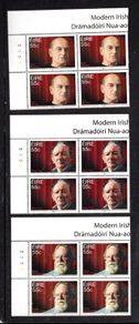2009 Ireland Modern Irish Playwrights Commemorative Stamps Plate Blocks 1A1A1A1A Mint Never Hinged (MNH)