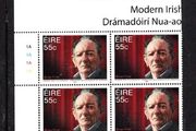2009 Ireland Modern Irish Playwrights Commemorative Stamps Plate Blocks 1A1A1A1A Mint Never Hinged (MNH)