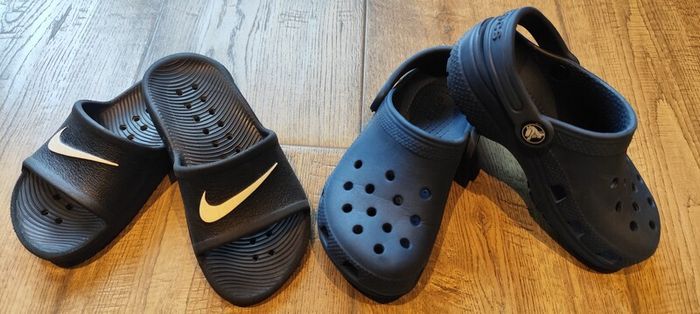 Crocs and Nike Sliders. Size UK Junior 11