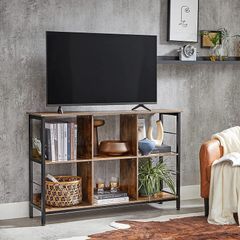 _6 Tier Bookcase Open Storage Shelf Office Living Room Bedroom 120 x 33 x 80 cm