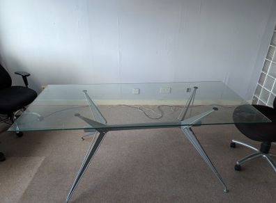 Glass desk
