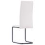 Cantilever Dining Chairs 2 pcs Cream Fabric Image 5