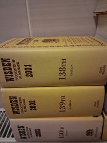 Cricket Books. Wisden Cricketers Almanack. Years 1996 to 2003. Eight Books In Chronological Order.Collect In Dublin Or Receive Via Post.