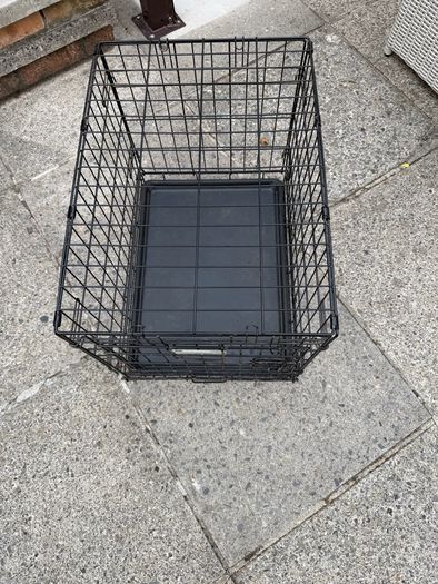 small dog crate with blackout cover
