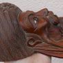Vintage 19C Chinese Asian Oriental Wooden Hand Carved Mask ,Wood Mask Rose wood 10,5" Image 8