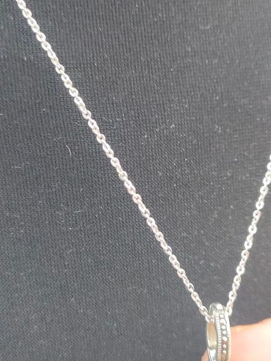 New and boxed Sterling Silver Swarovski Marcasite pendant set