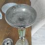 Vintage 1940s - 60s Gold Guilded Onyx Ashtray Stand Image 5
