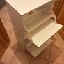 IKEA BISSA White Shoe Cabinet 2 Compartments Fully Assembled Image 2