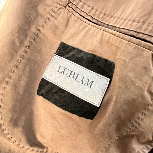 Lubiam Studio Mens 100% Cotton Blazer - Size EU 48 R - Brown - Single Breast