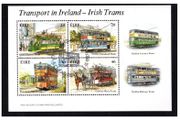 1987 Ireland Trams Commemorative Stamps Miniature Sheet Fine Used with First Day Issue Cancel