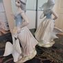 Large Vintage Girl with Goose Figurine by Tengra Image 2