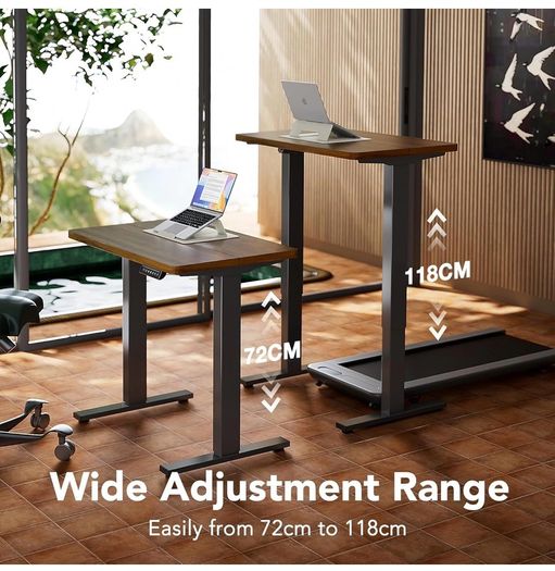 Standing Desk with USB Charging Port, 140 x 80 cm, 4 Preset Height Settings