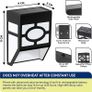 Solar Wall Lights Outdoor 8 Pack - Solar Fence Lights Outdoor Lighting - LED Waterproof Solar Garden Lights for Fence, Deck Patio, Front Door, Stair, Yard & Driveway Path in Warm White Image 2