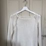 Girls cream knitted jumper Image 2