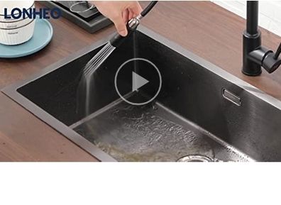 Lonheo Kitchen Sink 740 x 440, surface or undermonted - gunmetal grey