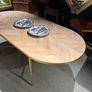Will and I clearance Oval dining table parquet top (new in box ) 220cm w / 100cm d / 77cm h Image 2