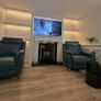 Leather 3 seater and 2 one seaters Image 4