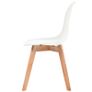 Dining Chairs 4 pcs White Plastic Image 4