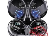 NEW SALE | Earbuds Bluetooth Headphones 120H Playtime Stereo Ear Buds Bluetooth 5.3 Dual Power Display Sports Headphones with Earhooks IPX7 Waterproof Earbuds
