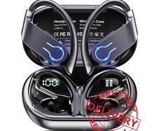 NEW SALE | Earbuds Bluetooth Headphones 120H Playtime Stereo Ear Buds Bluetooth 5.3 Dual Power Display Sports Headphones with Earhooks IPX7 Waterproof Earbuds