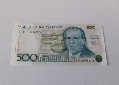 Brazil 500 Cruzados Uncirculated Banknote