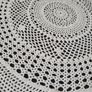 Vintage Handmade Crochet Doily, serviette, 37.5 cm, White Cotton Lace Table Centrepiece Image 3