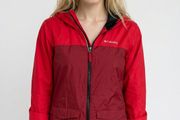Columbia Sportswear red hooded jacket in size Large.
