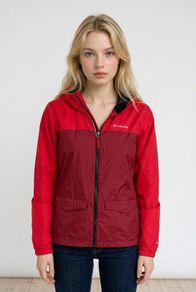 Columbia Sportswear red hooded jacket in size Large.