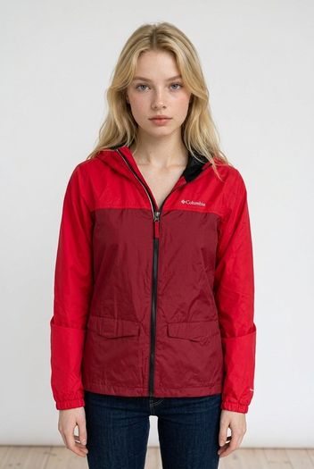 Columbia Sportswear red hooded jacket in size Large.