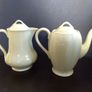 Beautiful Coffee Pot and Matching Hot-Water Pot by Grindley Petalware Utilityware in the "Almond Petal" Colourway Image 5