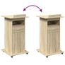Lectern Table with Wheels And Drawer Image 6